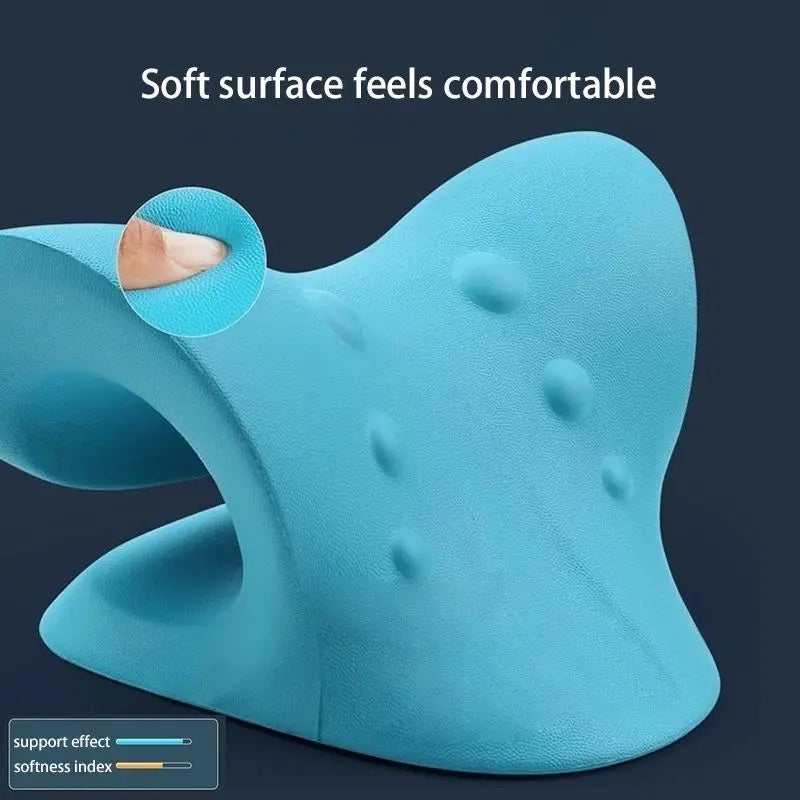 Cervical Spine Stretch Neck Shoulder Relaxer Cervical Chiropractic Traction Device Massage Pillow for Pain Relief Cervical Spine